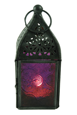 Lantern Candle Holder Purple