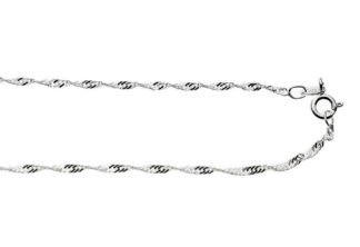 Silver Chain Singapore Curb 18 Inch