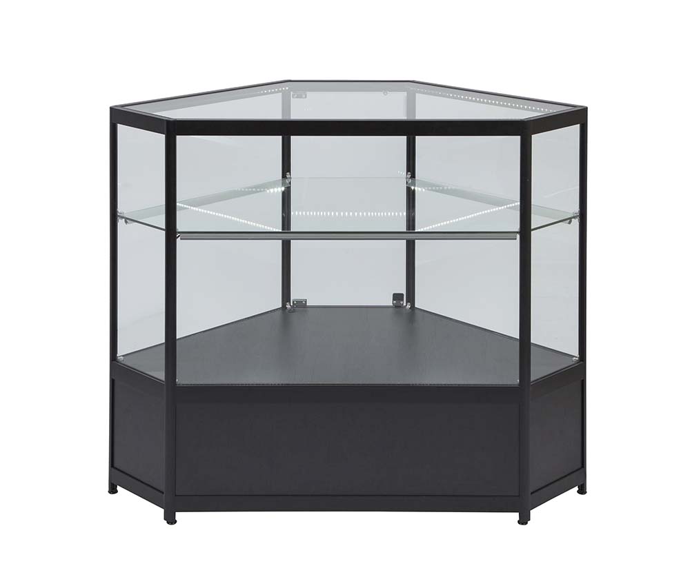 Corner Aluminium Display Glass Counter 850X850X1050mm SBT2 Code 99646