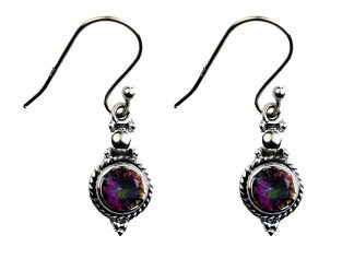 Silver Earring Round Mystic
