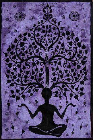 Bedspread Single Yoga Man Tree