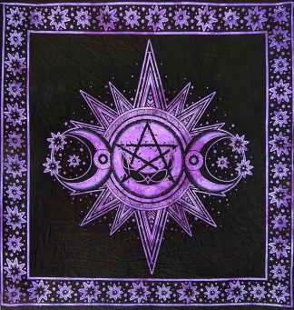 Altar Cloth Triple Moon Purple 105X105cm