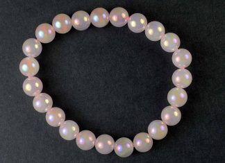 Bracelet Rose Quartz Aura Beads 8mm