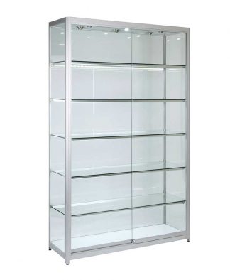 Glass Cabinet 1200X400X1980mm 5 Shelves Led Strip Lighting Code 99977