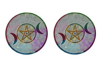 Soapstone Plate Moon 5″ X2
