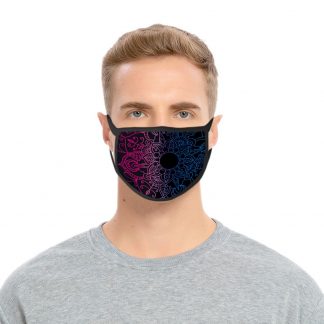 Mask Black Zentangle 2PCS