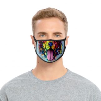 Mask Colourful Dog /Tongue 2PCS