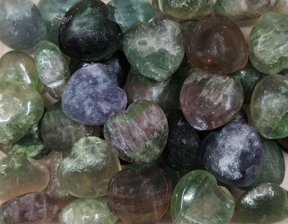 Stone Heart Flourite 25X25X15mm