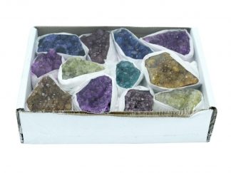 Box of Amethyst Druze Dyed