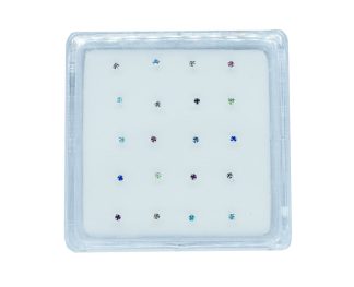 Silver Nose Stud 1.5mm Col 20pc