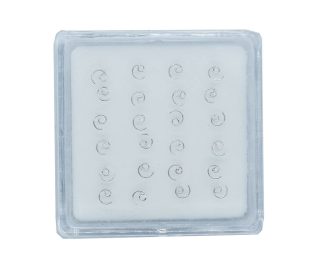 Silver Nose Stud Twirl 20pc