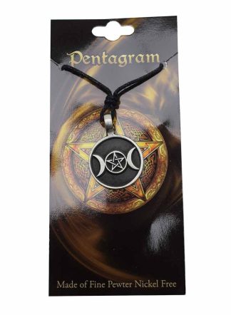 Pewter Pendant Triple Moon