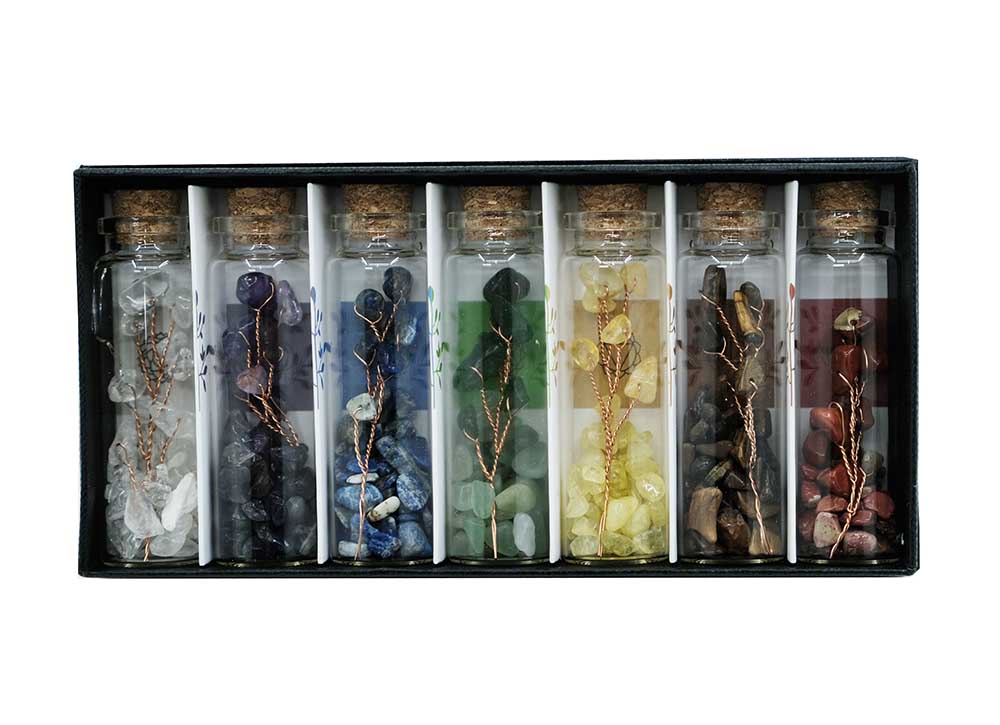 Bottle Set Chakra Trees