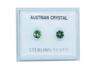 Silver Earring Stud L. Green