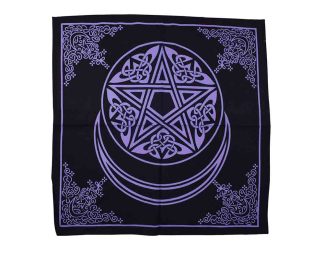 Altar Cloth Moon Pentagram 60X60cm