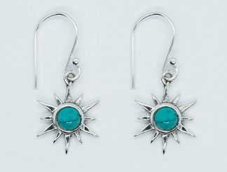 Silver Earring Star Turquoise