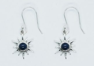 Silver Earring Star Lapis