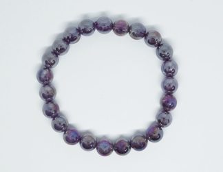 Bracelet 8mm Bead Amethyst Aura