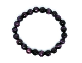 Bracelet 8mm Bead Purple Tiger Eye