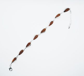 Silver Amber Bracelet Links
