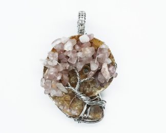 Pendant Rose Q TOL on Ammonite