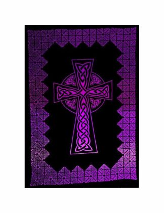 Bedspread Single Cross Purple
