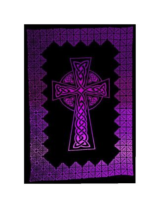 Bedspread Double Cross Purple