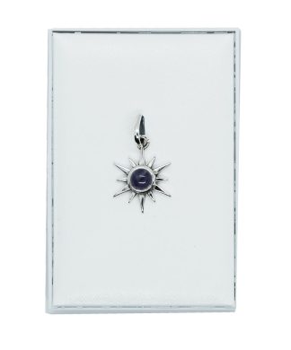 Silver Pendant Sun Amethyst