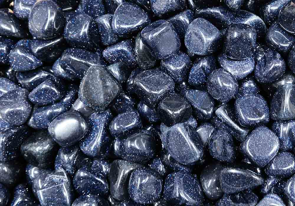 Tumblestone Blue Goldstone