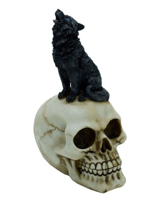 Skull With Wolf