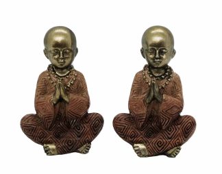 Monk Sitting Praying 8cm Set 2 (CLEARANCE)