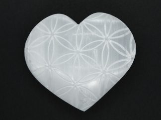 Selenite Heart Flower of Life