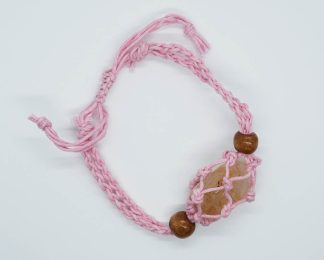 Bracelet Woven For Tumble Pink (Tumble Stone Not Included)