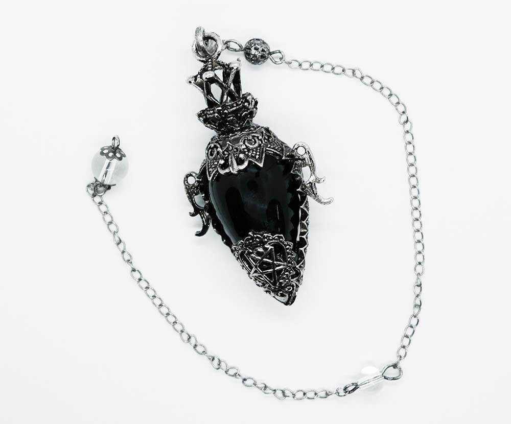 Pendulum Pentagram Vase Obsidian