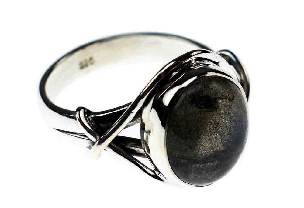 Silver Ring Labradorite Cab