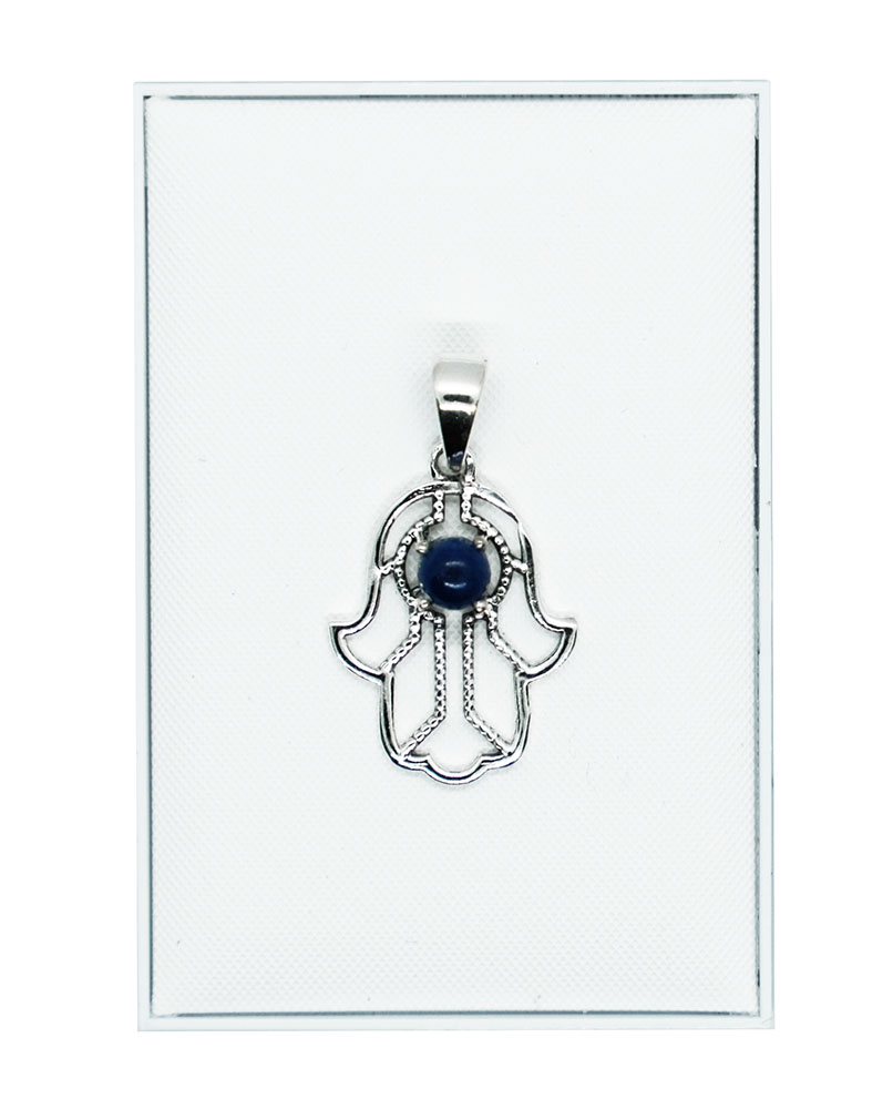 Silver Pendant Fatima Lapis