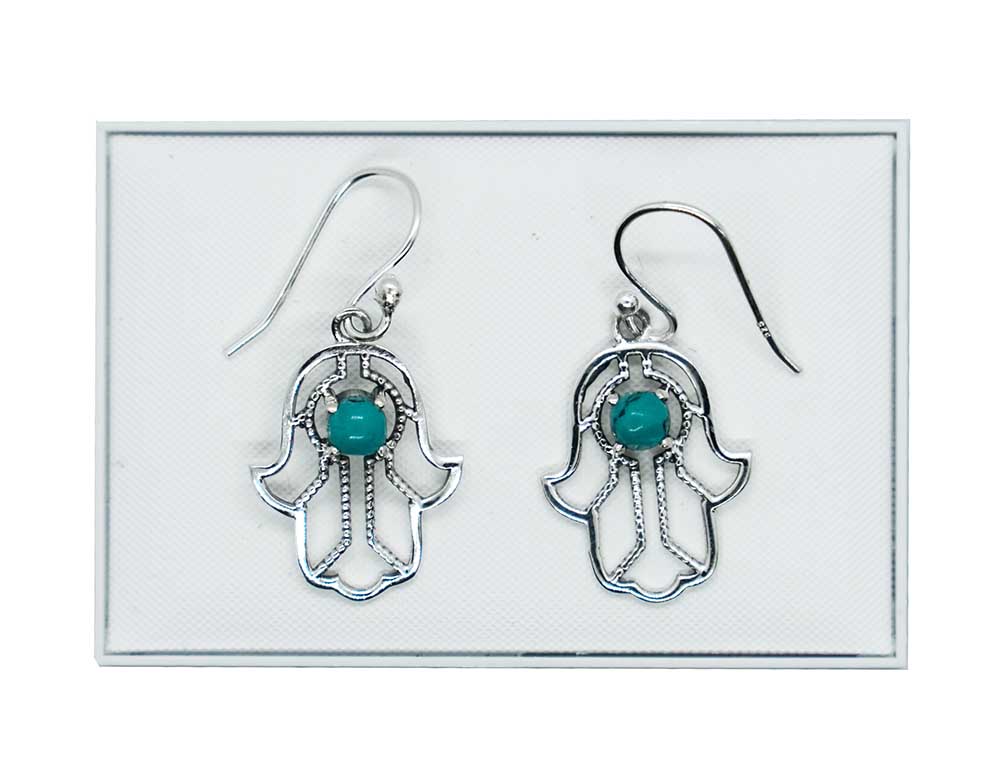 Silver Earring Fattima Turquoise