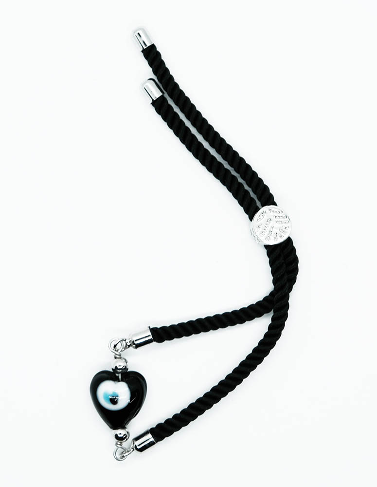 Bracelet Evil Eye Heart Black