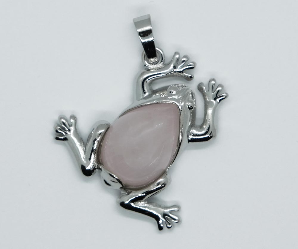 Pendant Frog Rose Quartz