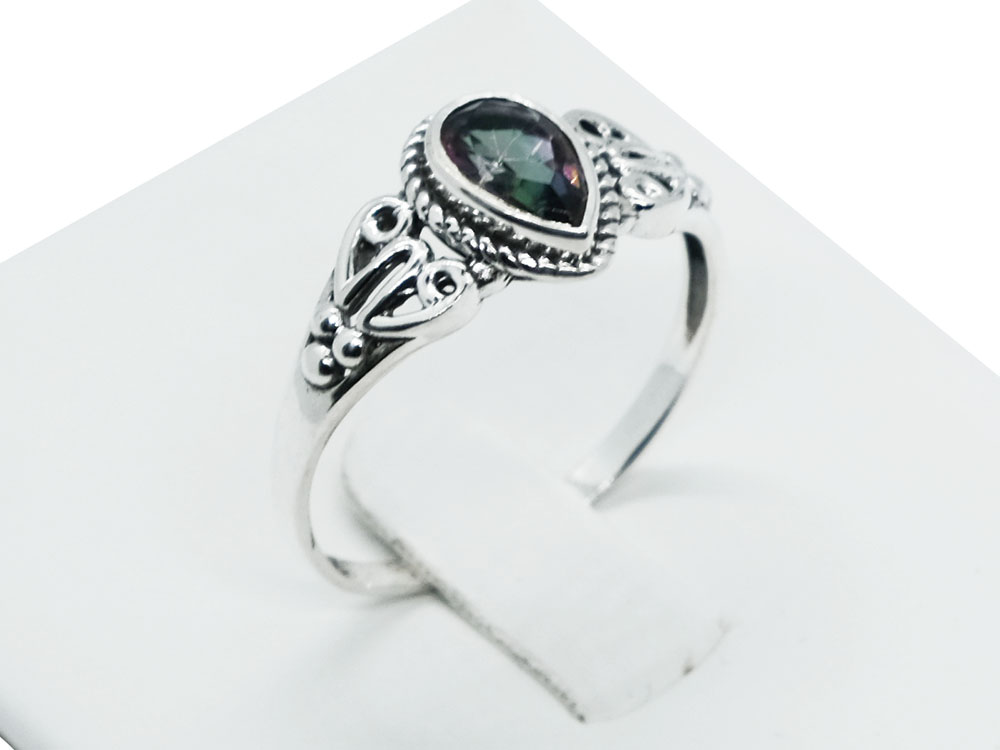 Silver Ring T/Drop Cut Mystic