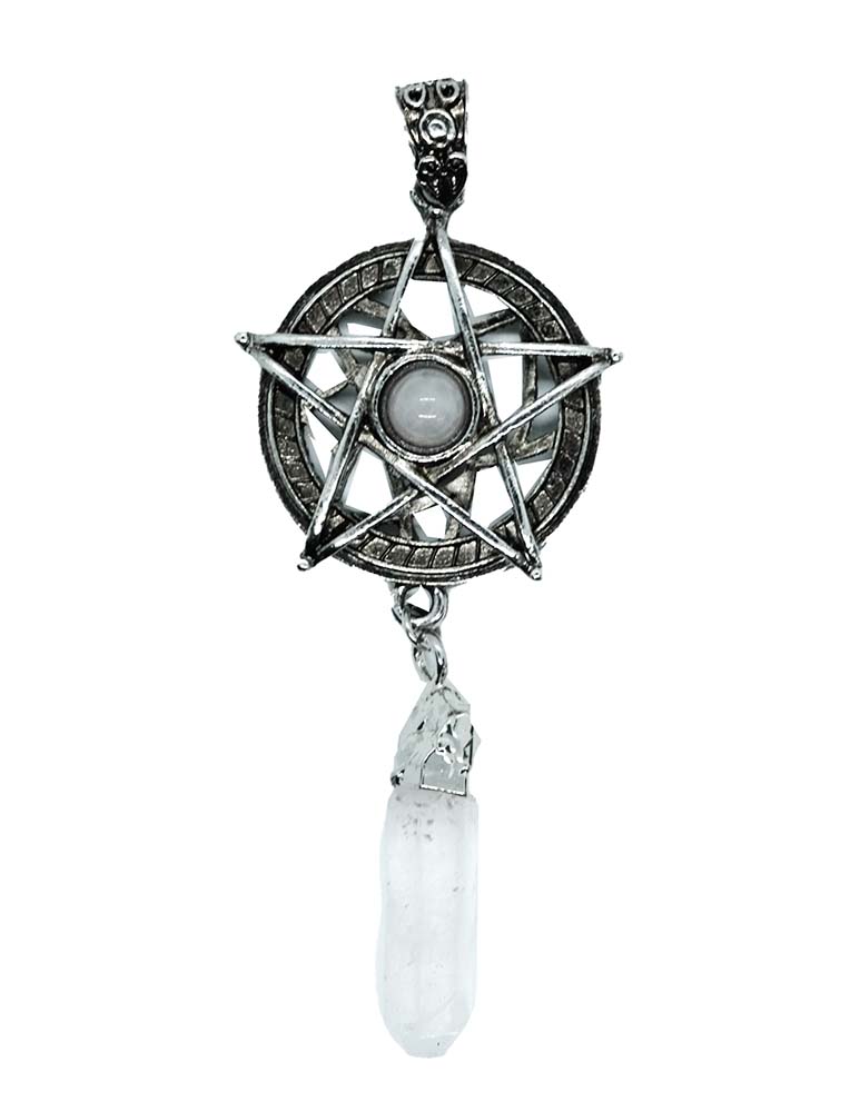 Pendant Penta Rose Qz Wand