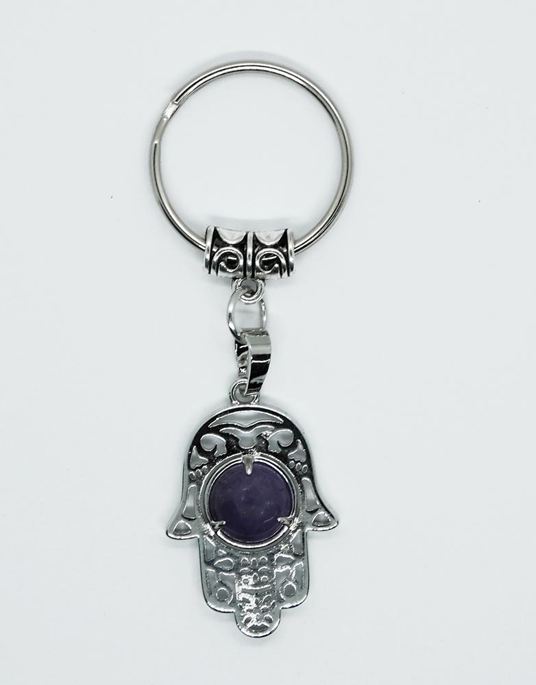Keyring Fatima Hand Amethyst