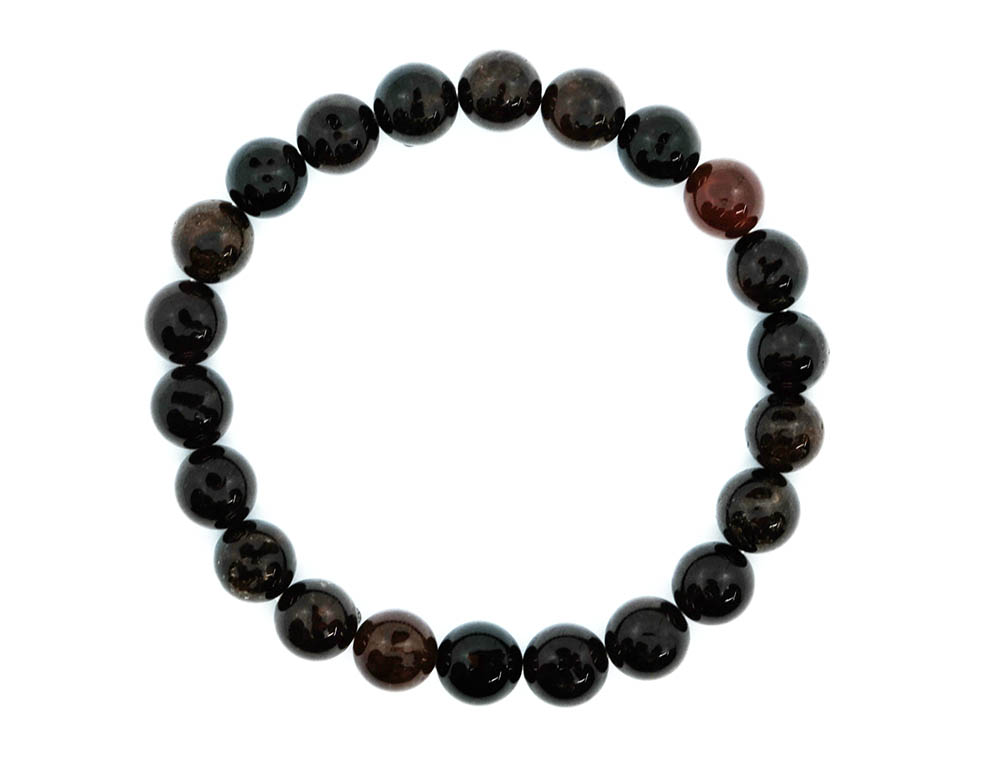 Bracelet 8mm Hessonite Garnet