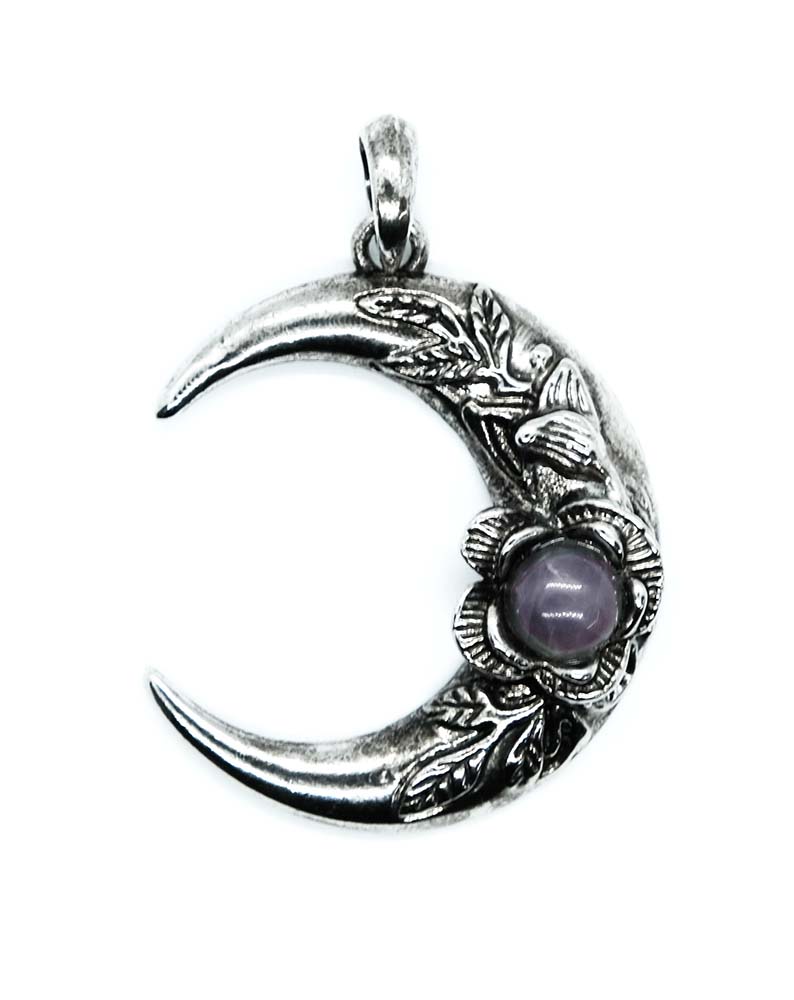 Pendant Moon Rose Quartz