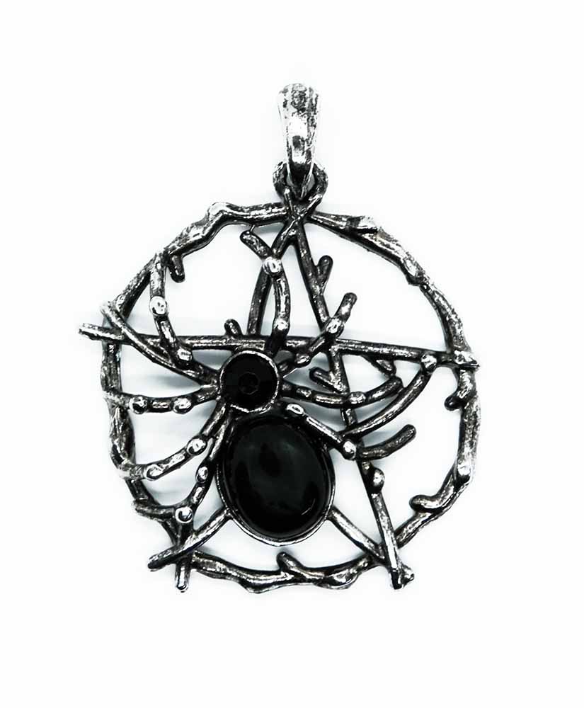 Pendant Spider Obsidian
