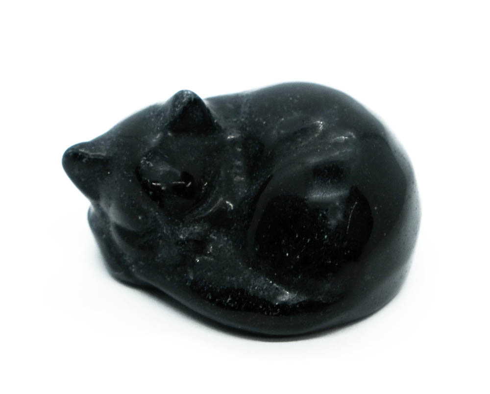 Cat 40mm Sleeping Obsidian