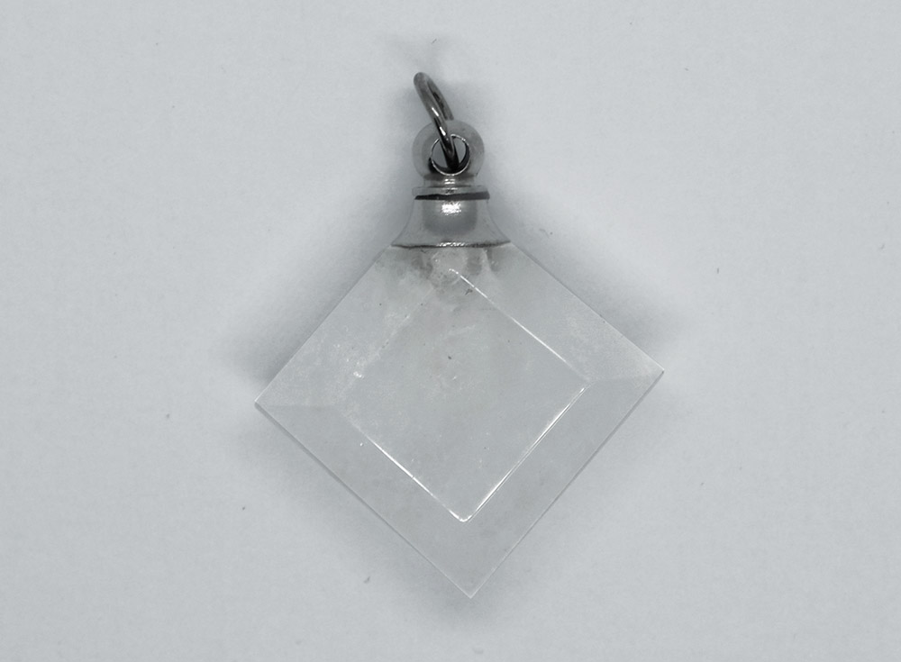 Pendant Perfume Bottle Clear Quartz