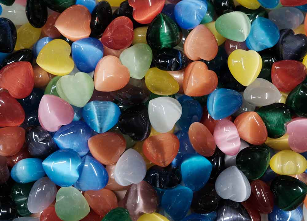 Stone Heart Cat’s Eye 20mm. 1PC