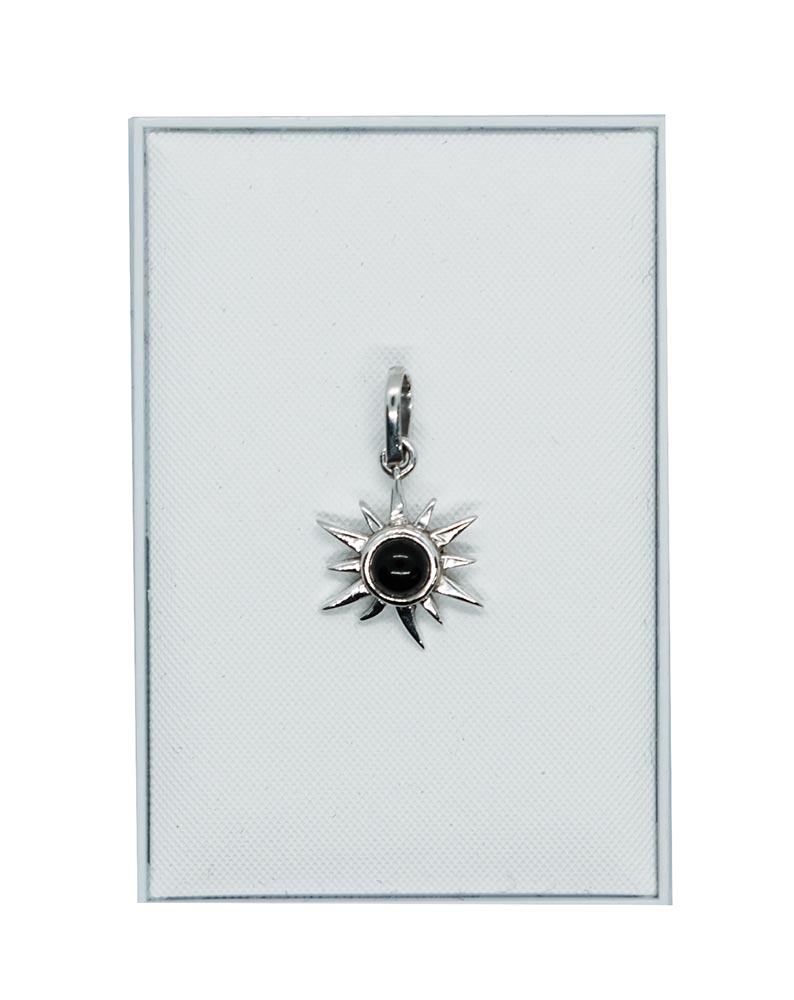Silver Pendant Sun Onyx