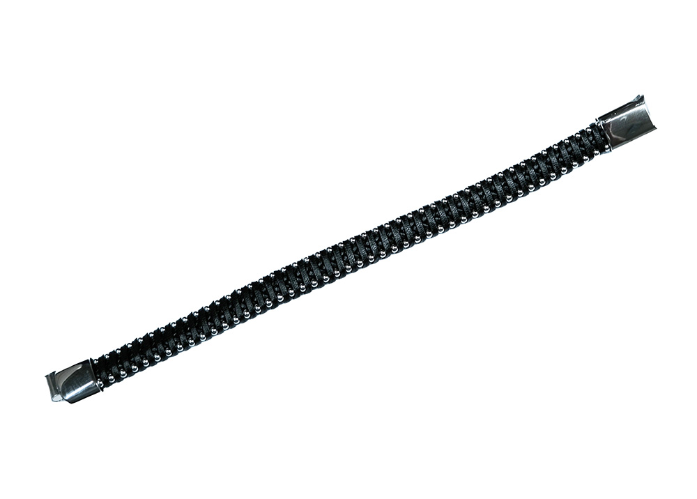 Bracelet Leather Steel Zipper